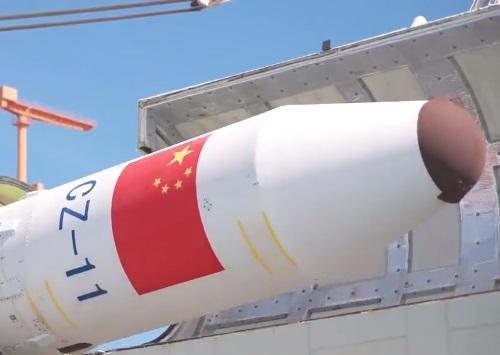 中国首次近岸海射长征十一号火箭 为中国航天点赞