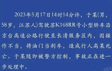 司机油门当刹车男子被撞飞 警方通报